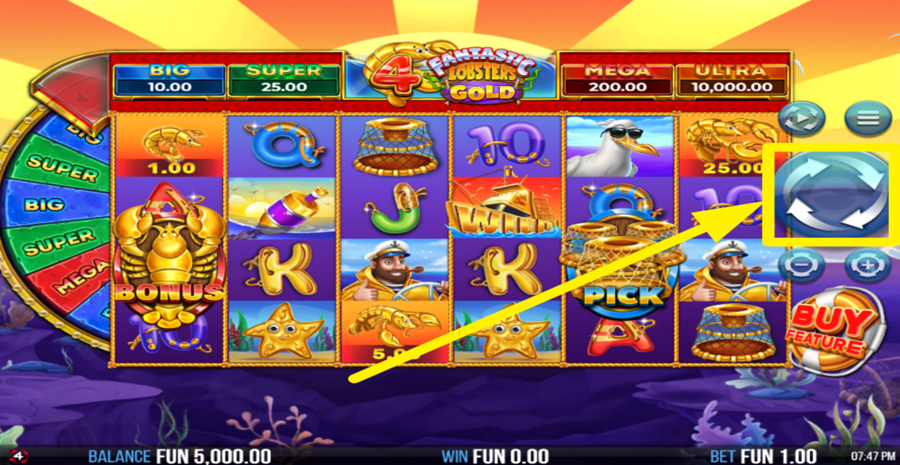 4 Fantastic Lobsters Gold Spin