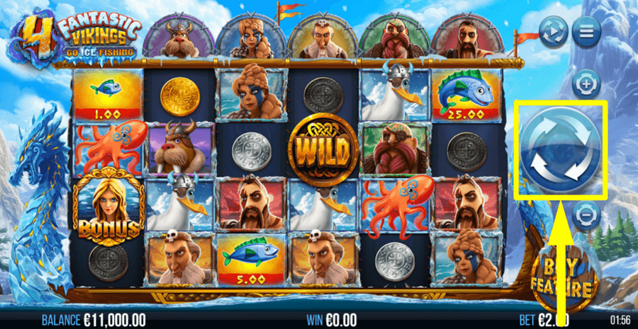 4 Fantastic Vikings Go Ice Fishing Spin Button