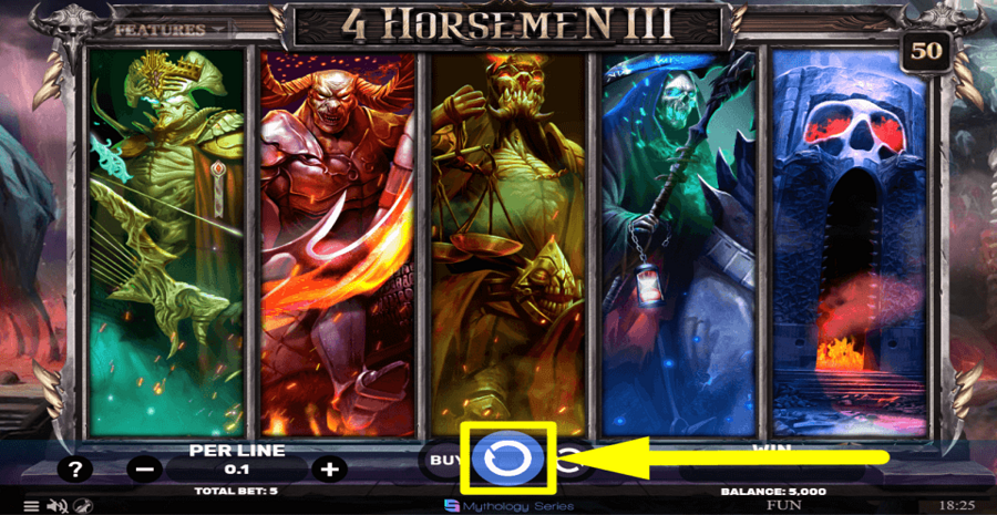 4 Horsemen Iii Spin Button