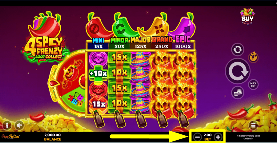 4 Spicy Frenzy Loot Collect Bet Value
