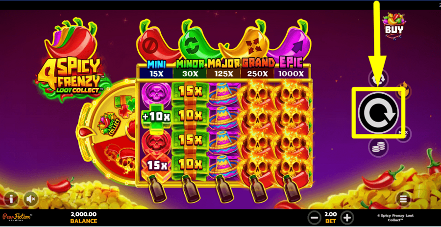 4 Spicy Frenzy Loot Collect Spin Button