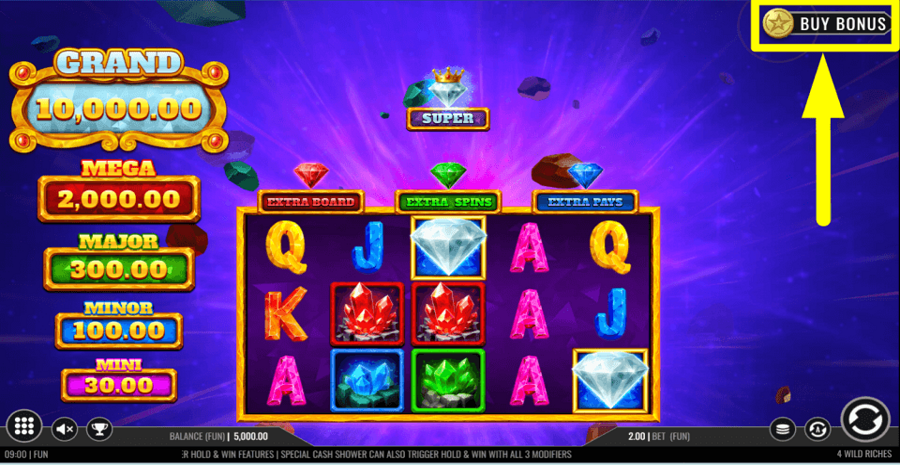 4 Wild Riches Buy Feature