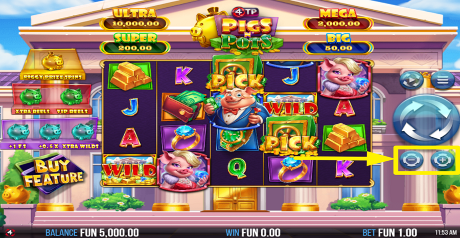 4tp Pigs N Pots Adjust Bet