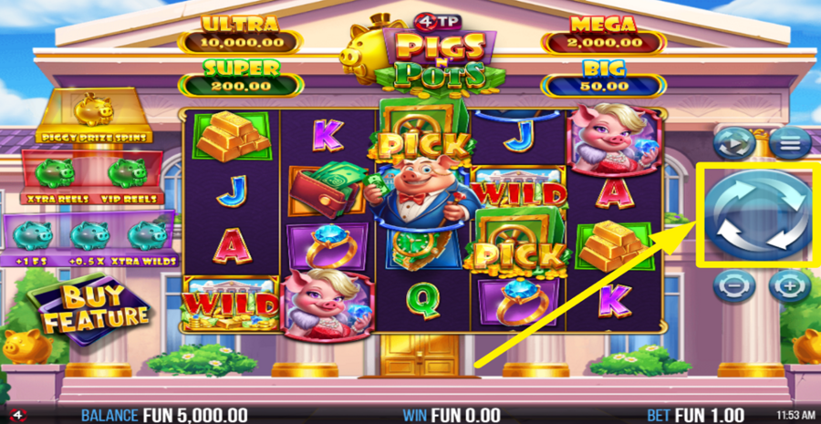 4tp Pigs N Pots Spin