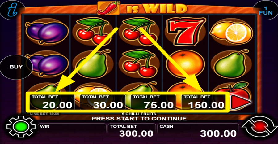 5 Chilli Fruits Adjust Bet