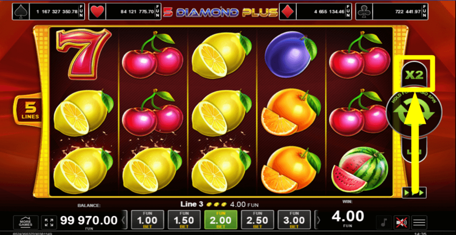 5 Diamond Plus Gamble Feature