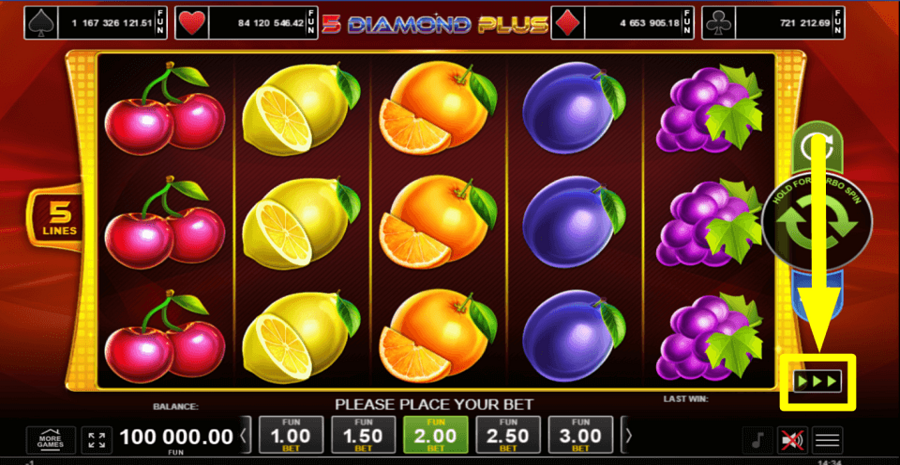 5 Diamond Plus Turbo Feature