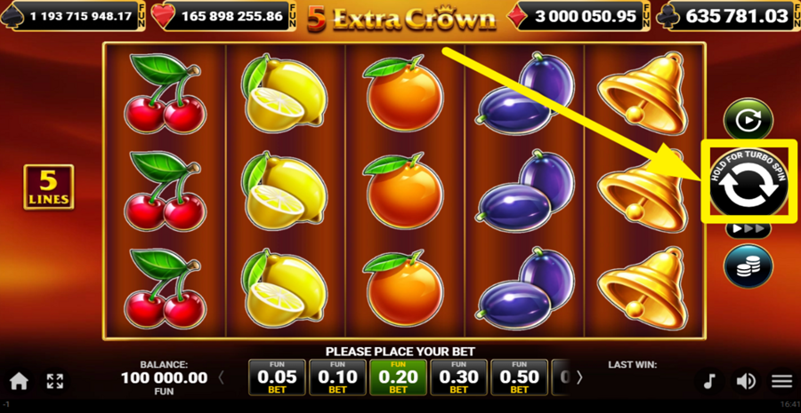 5 Extra Crown Spin