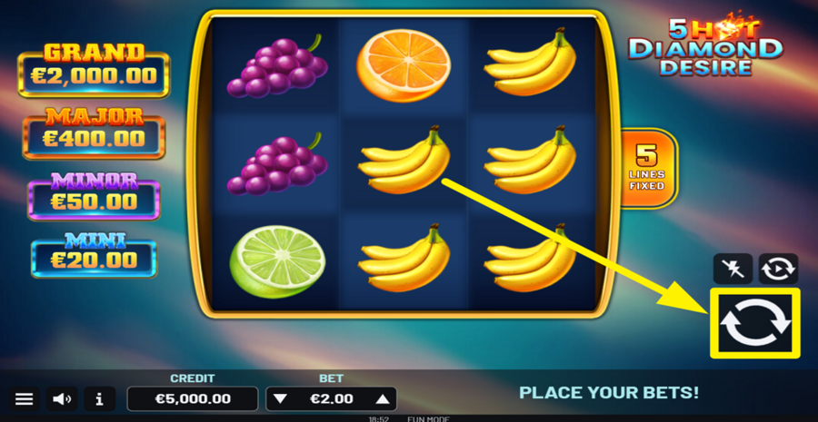 5 Hot Diamond Desire Spin
