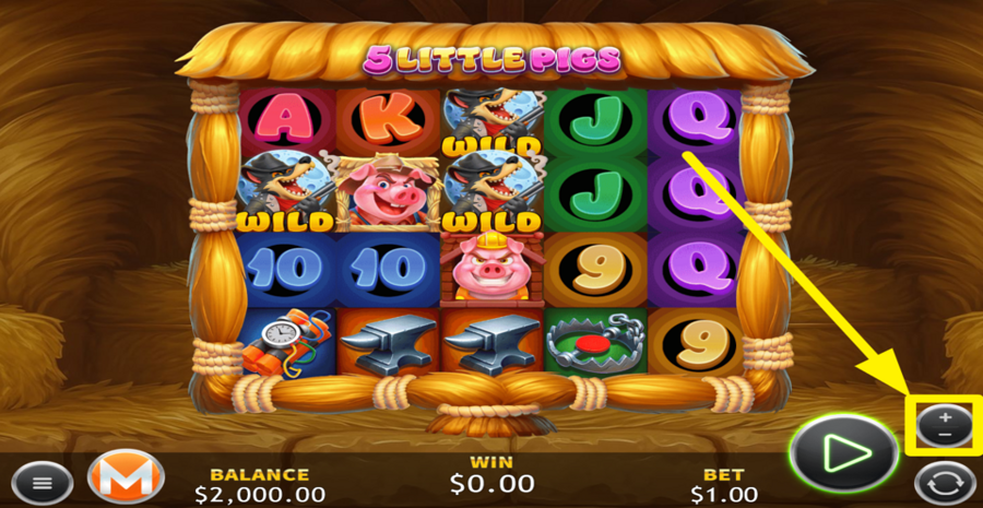 5 Little Pigs Adjust Bet