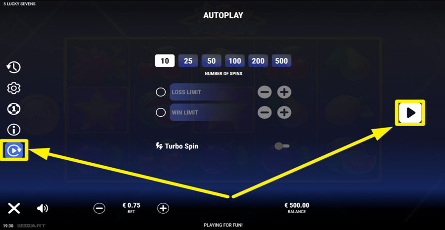 5 Lucky Sevens Autoplay