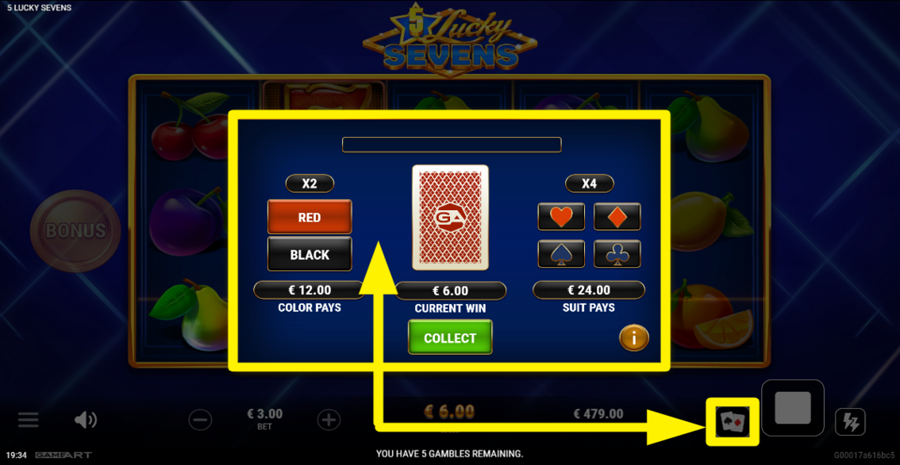 5 Lucky Sevens Gamble