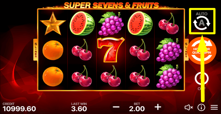 5 Super Sevens And Fruits Autoplay Feature