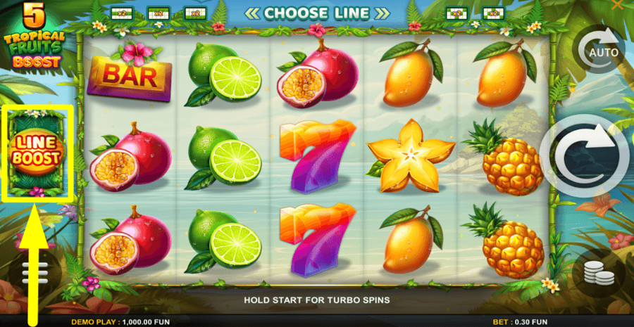5 Tropical Fruits Boost Line Boost Feature