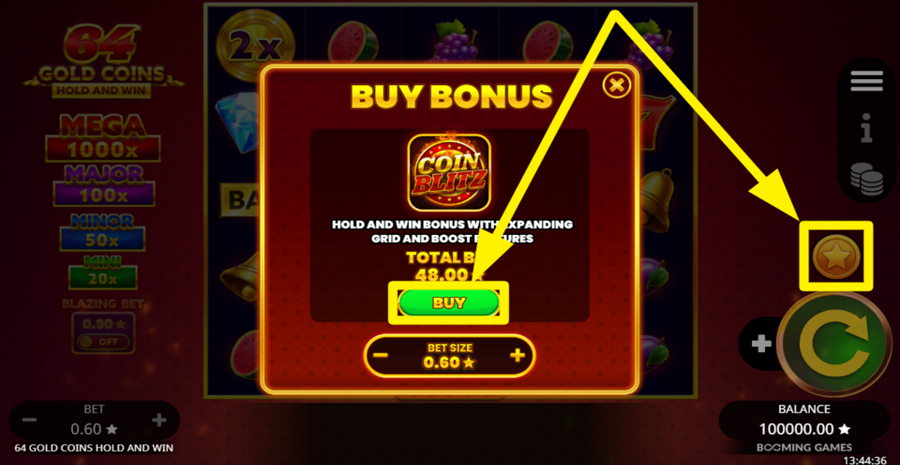 64 Gold Coins Hold and Win Slot Review, Bonuses & Free Play (95.9% RTP)