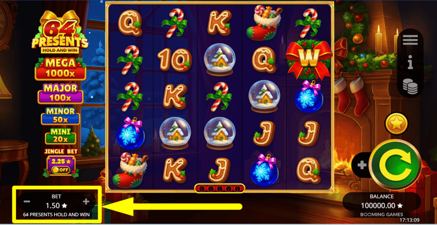 64 Presents Hold And Win Bet Value