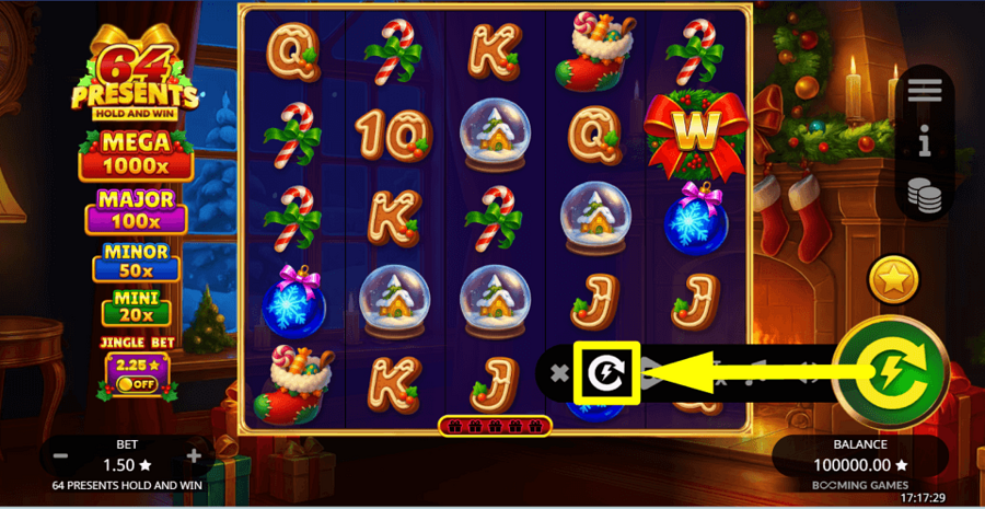 64 Presents Hold And Win Turbo Feature