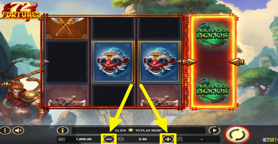 72 Fortunes Adjust Bet