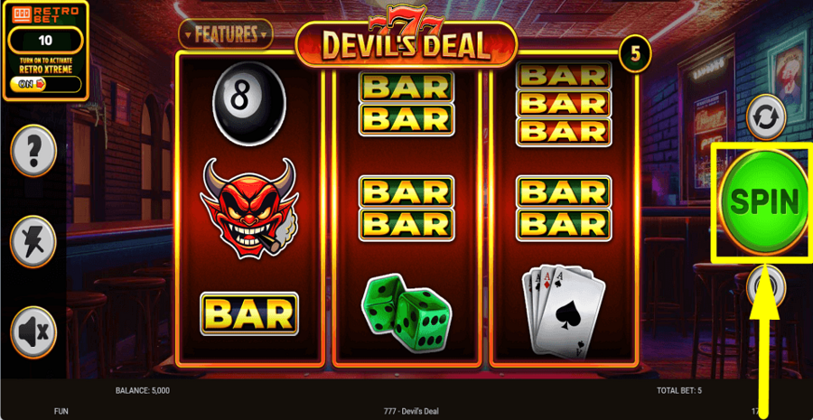 777 Devils Deal Spin Button