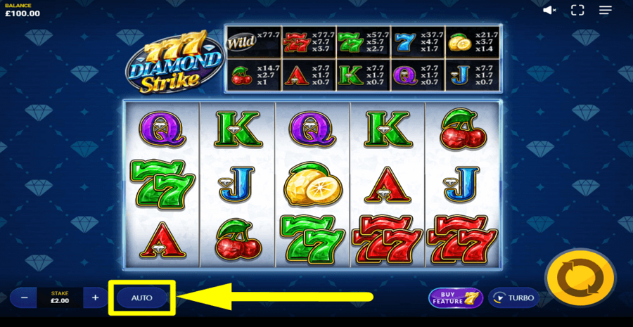 777 Diamond Strike Autoplay Feature