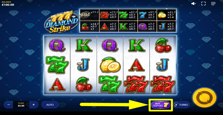 777 Diamond Strike Buy Feature