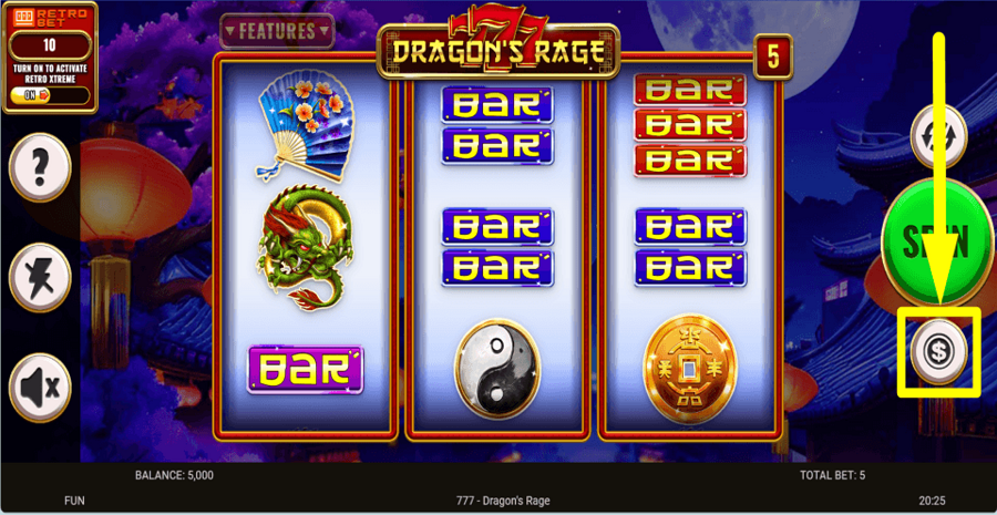 777 Dragons Rage Bet Value