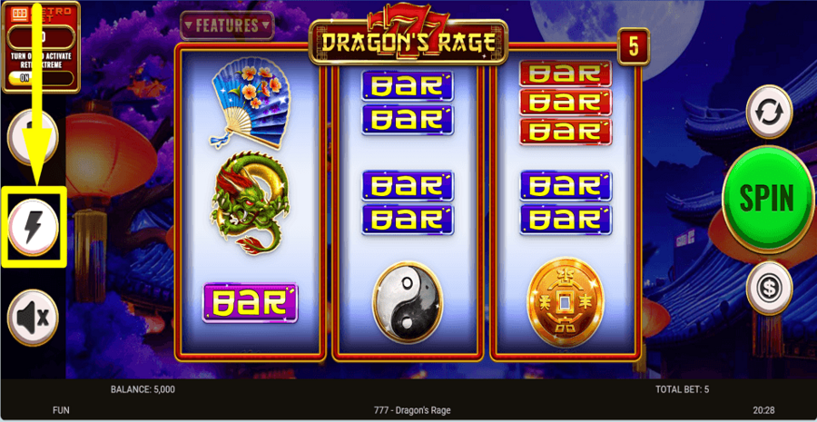777 Dragons Rage Turbo Feature