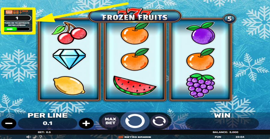 777 Frozen Fruits Retro Bet