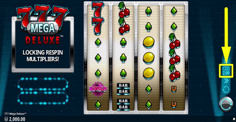 777 Mega Deluxe Bet Value