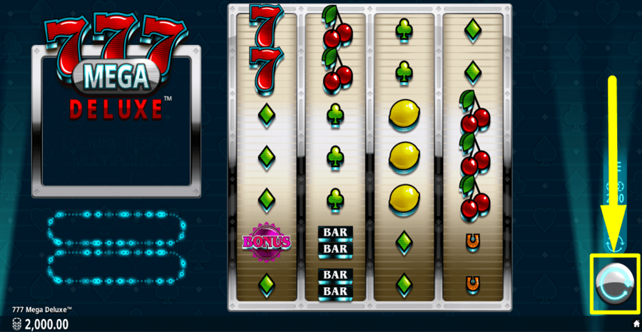 777 Mega Deluxe Spin Button