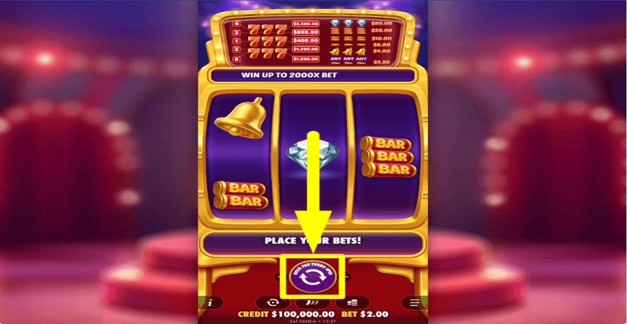 777 Rush Spin Button
