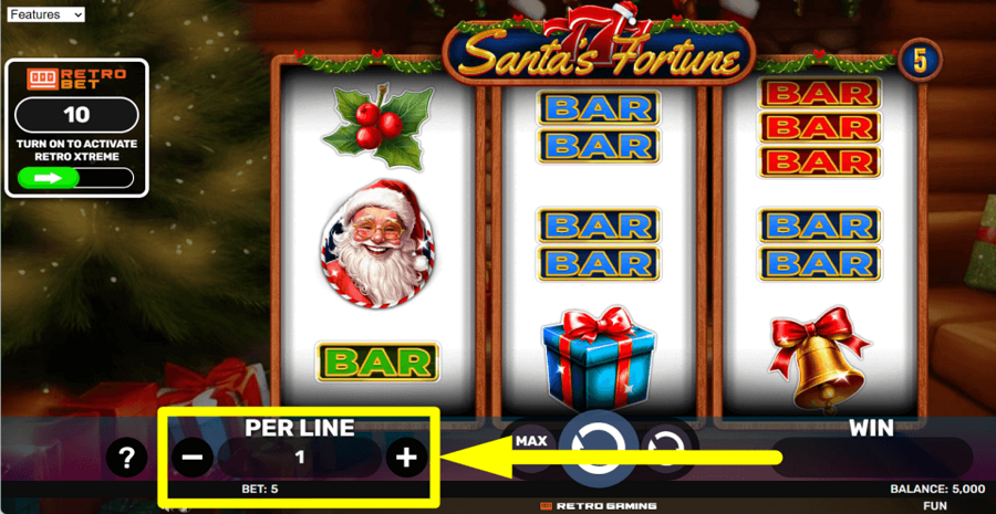 777 Santas Fortune Bet Value