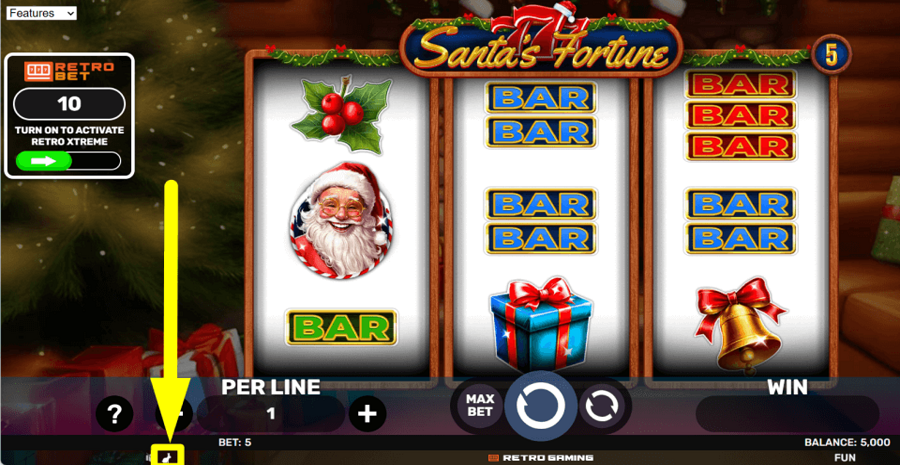 777 Santas Fortune Turbo Feature