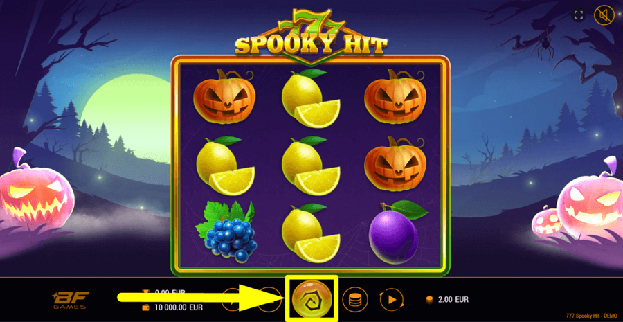 777 Spooky Hit Spin Button
