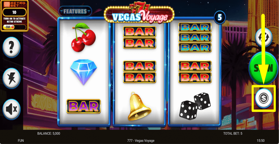 777 Vegas Voyage Bet Value