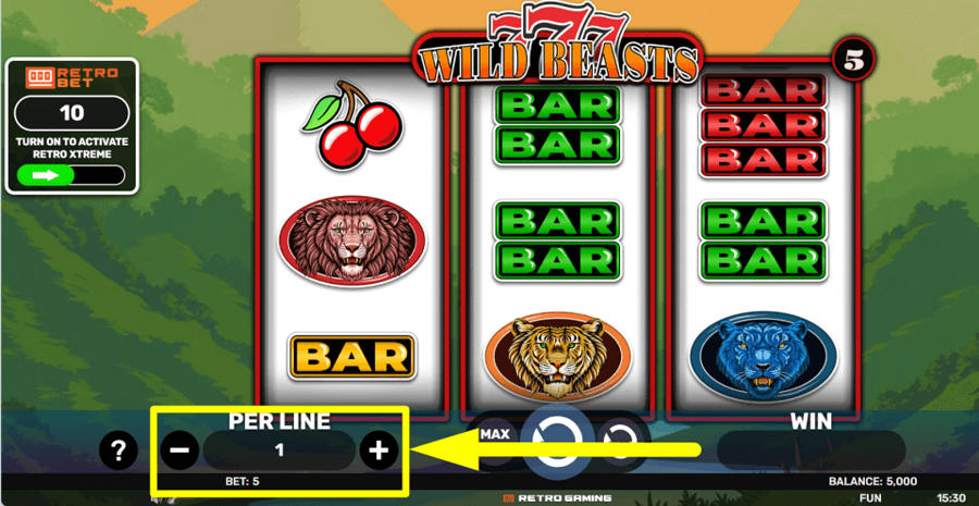 777 Wild Beasts Bet Value