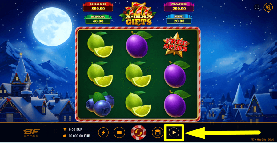 777 Xmas Gifts Autoplay Feature