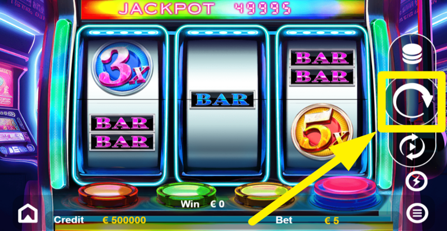 786 Slot Spin Button