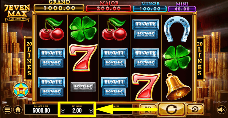 7even Max Bet Value