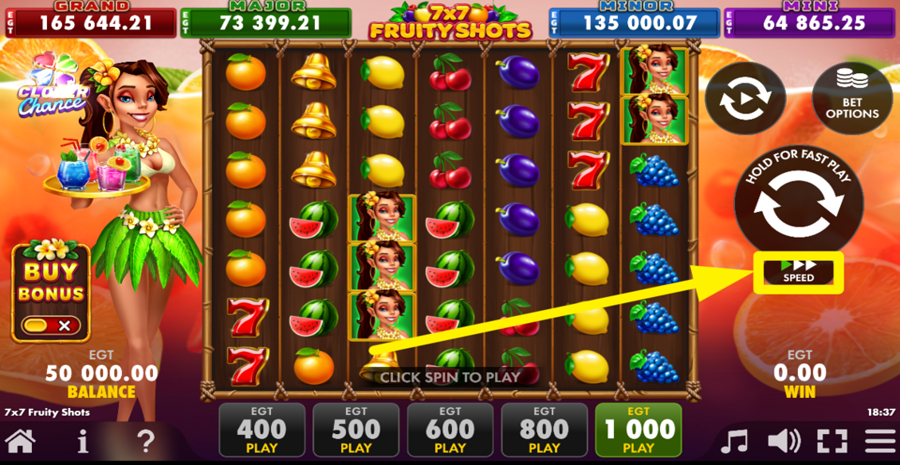 7x7 Fruity Shots Clover Chance Turbo