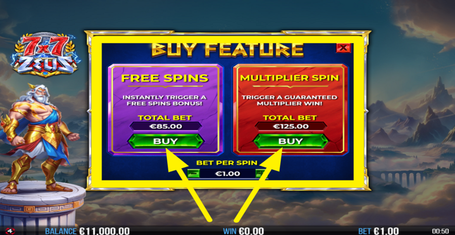 7x7 Zeus Buy Bonus