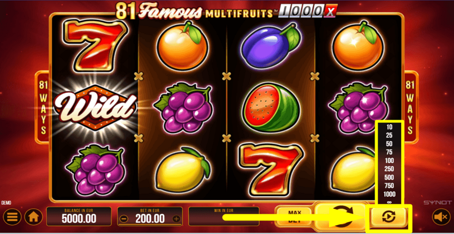 81 Famous Multifruits 1000 Autoplay Feature