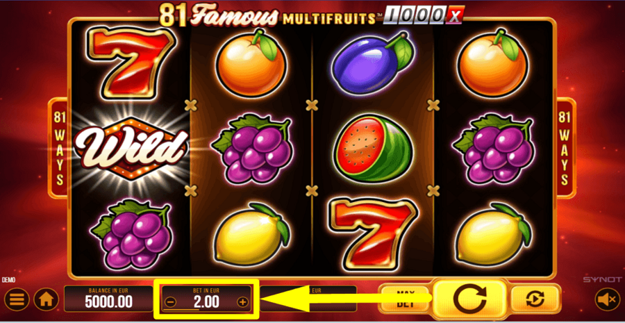 81 Famous Multifruits 1000 Bet Value