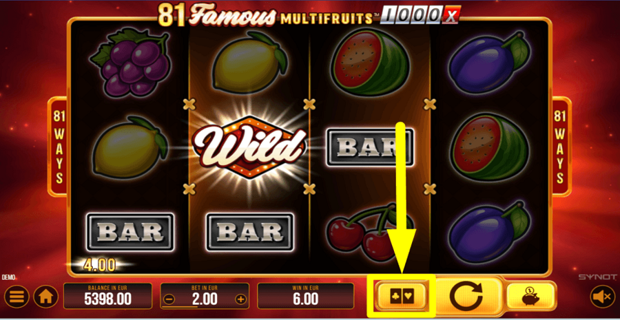 81 Famous Multifruits 1000 Gamble Feature