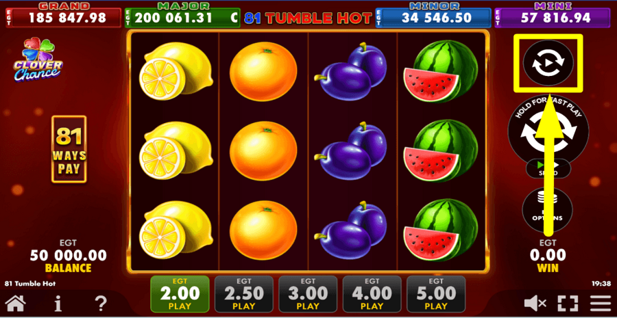 81 Tumble Hot Clover Chance Autoplay Feature