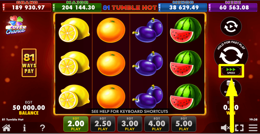 81 Tumble Hot Clover Chance Speed Feature