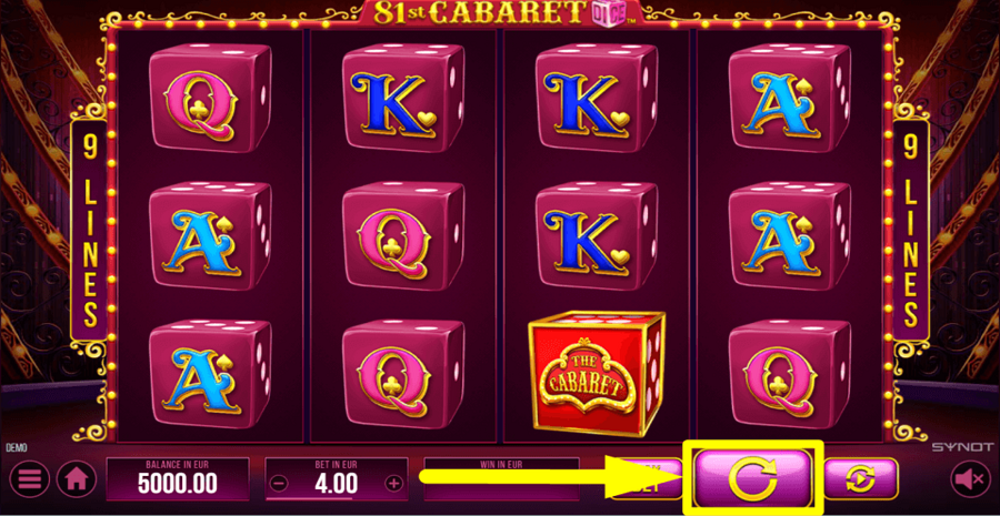 81st Cabaret Dice Spin Button
