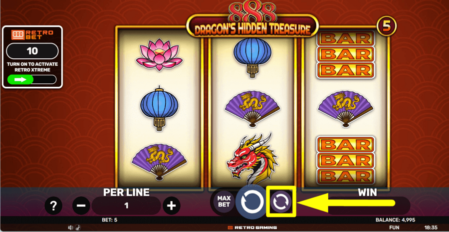 888 Dragons Hidden Treasure Autoplay Feature