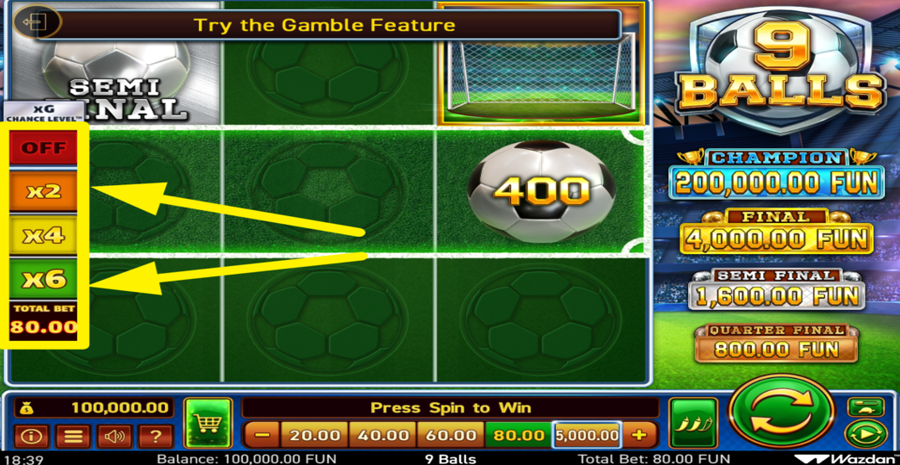 9 Balls Chance Level