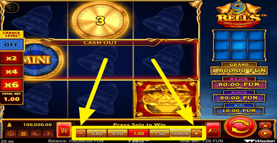 9 Bells Adjust Bet